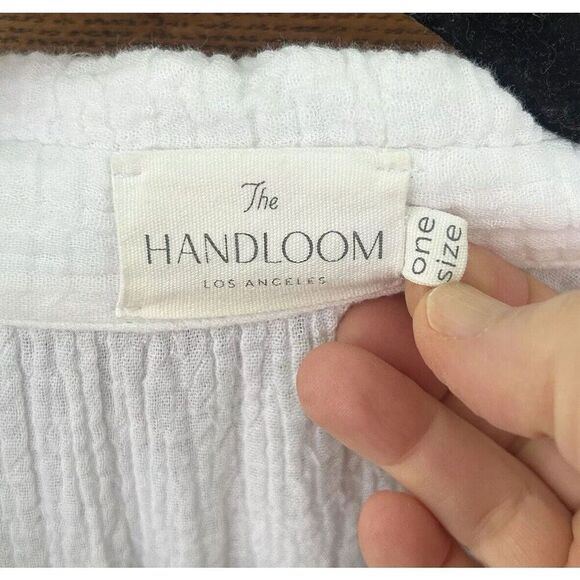 The Handloom Los Angeles Echo Maxi Shirt White Turkish Cotton Gauze One Size - Picture 7 of 13